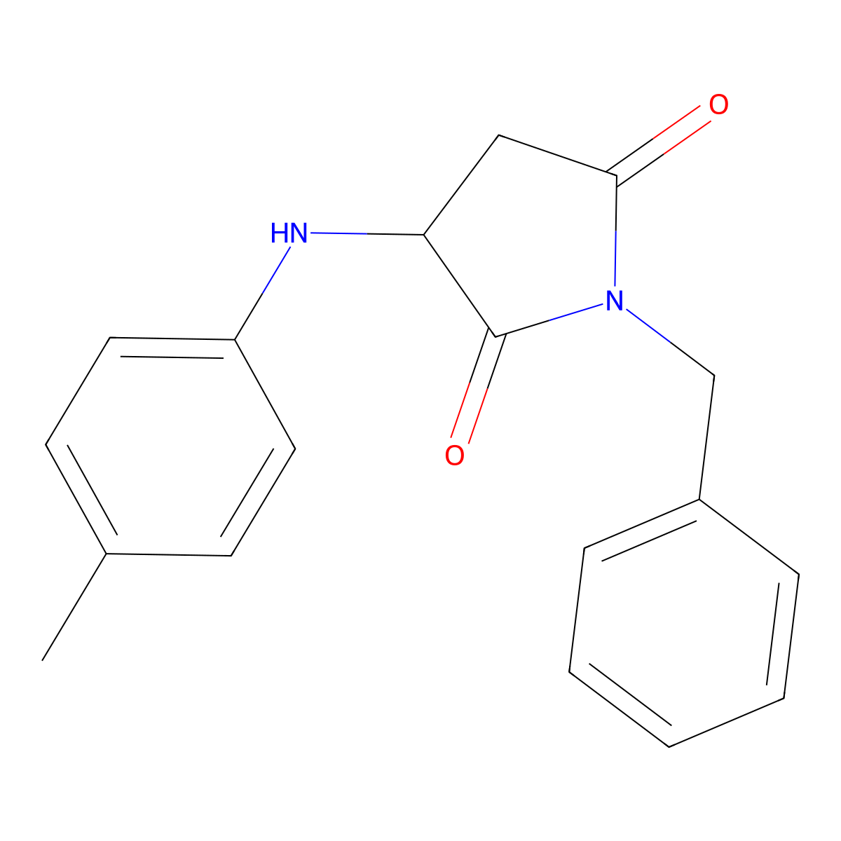 1-Benzyl-3-(p-tolylamino)pyrrolidine-2,5-dione molecular structure, CAS 1009770-02-8