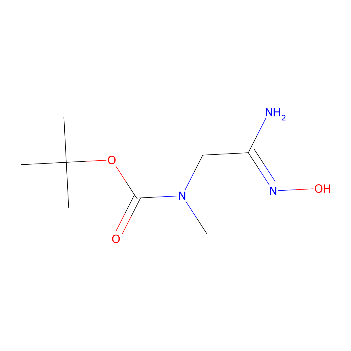 tert-butyl N-[(N'-hydroxycarbamimidoyl)methyl]-N-methylcarbamate molecular structure, CAS 1009799-44-3