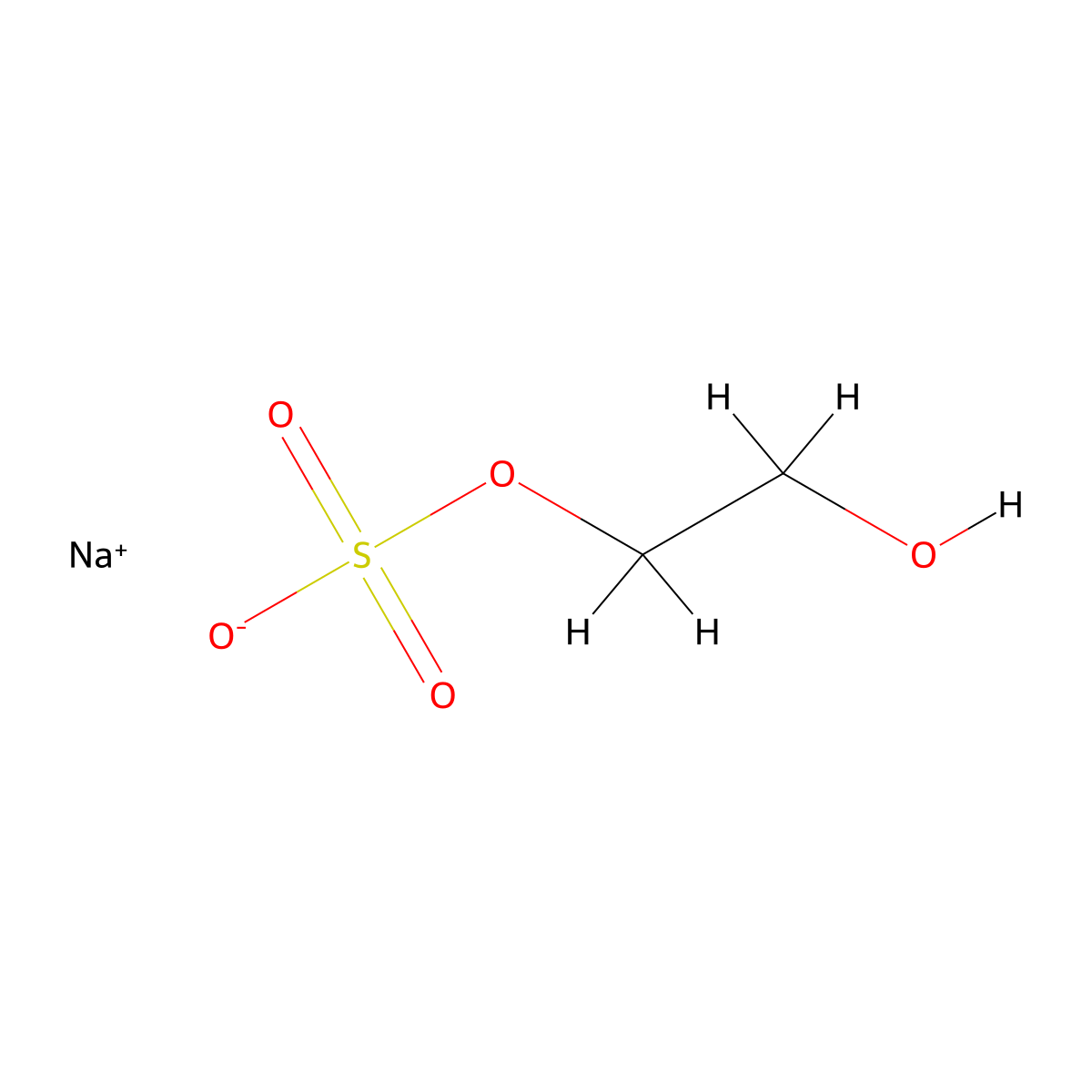 Sodium2-(sulfonatooxy)ethan-1-ol molecular structure, CAS 10098-47-2