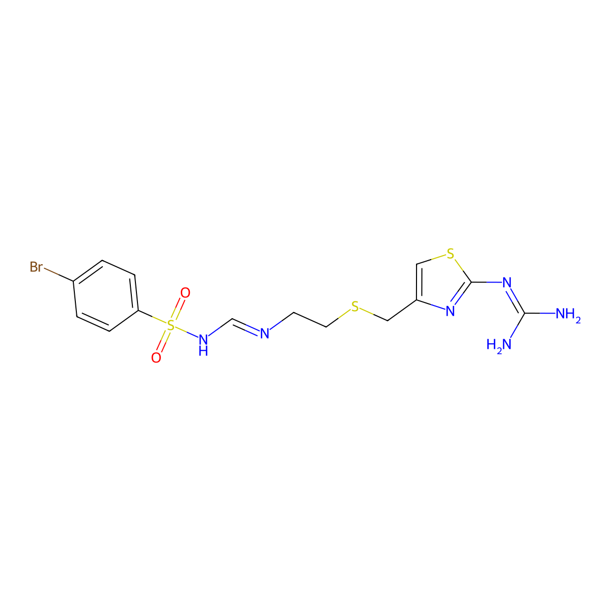 Ebrotidine molecular structure, CAS 100981-43-9