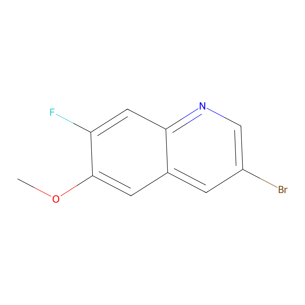 3-Bromo-7-fluoro-6-methoxyquinoline molecular structure, CAS 1009812-48-9