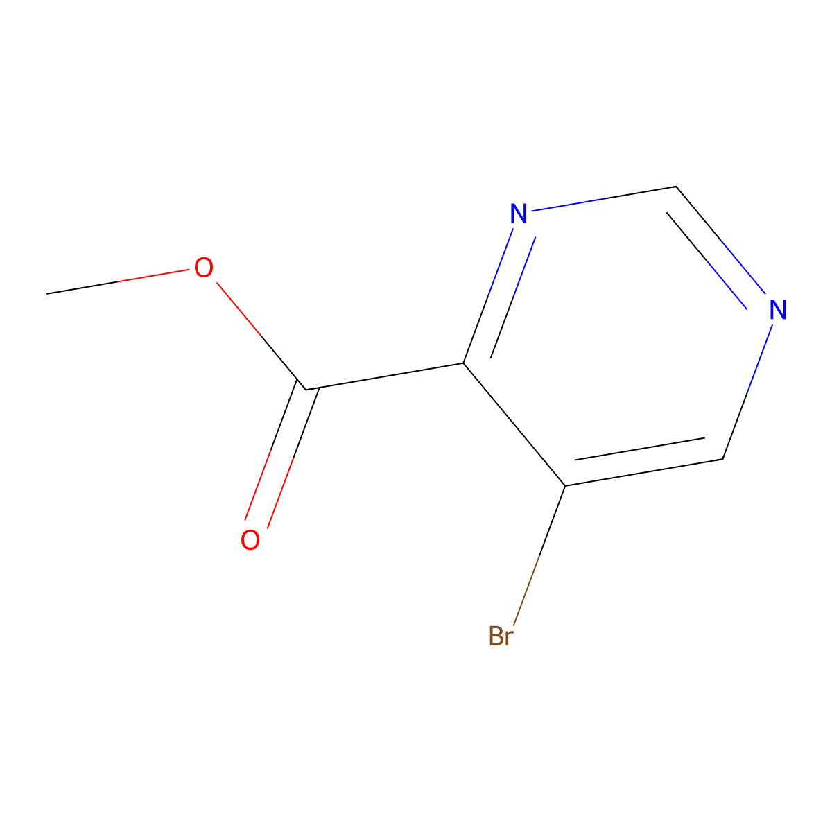 Methyl 5-bromopyrimidine-4-carboxylate molecular structure, CAS 1009826-93-0