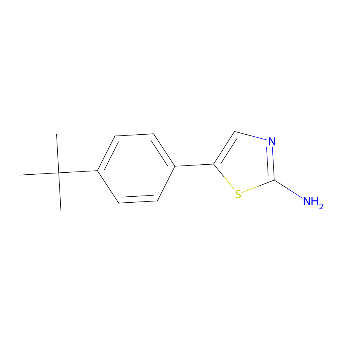 5-(4-(Tert-butyl)phenyl)thiazol-2-amine molecular structure, CAS 100987-91-5