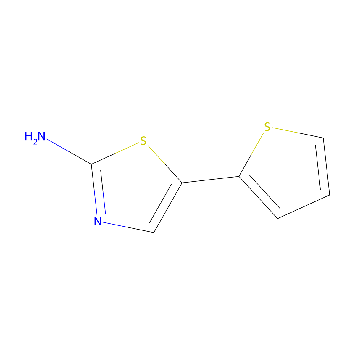 5-(Thiophen-2-yl)thiazol-2-amine molecular structure, CAS 100988-27-0