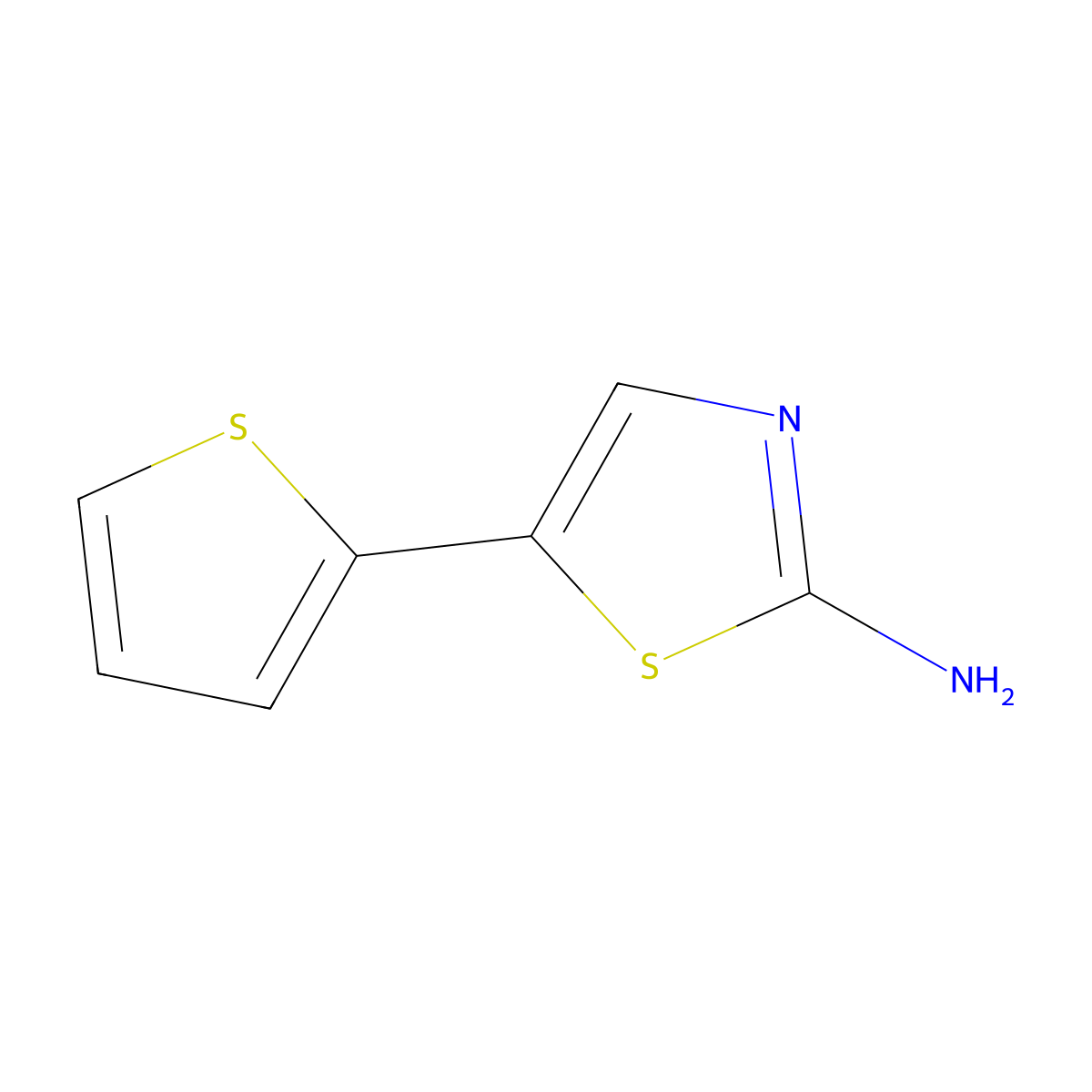 5-(Thiophen-2-yl)thiazol-2-amine molecular structure, CAS 100988-27-0