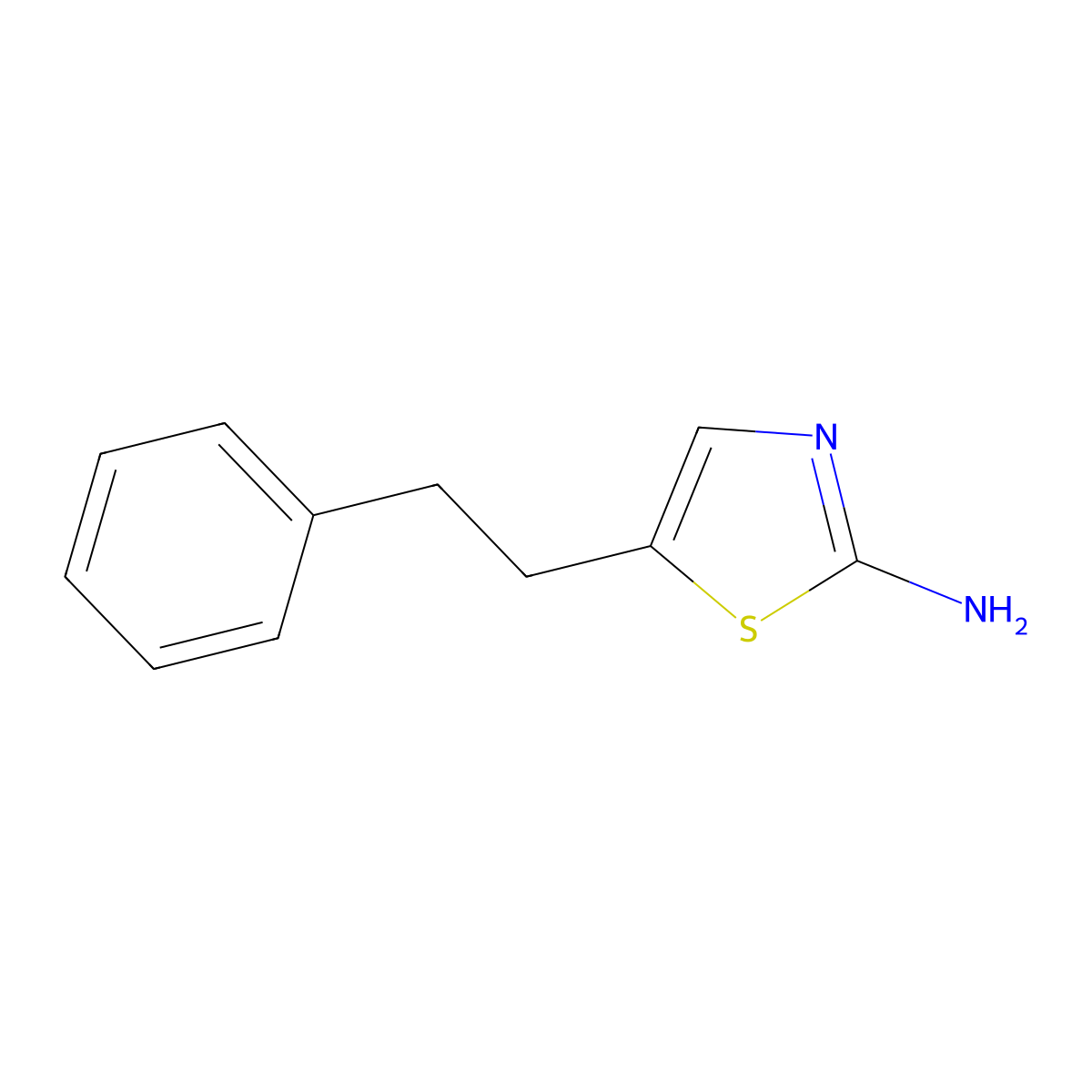 5-(2-phenylethyl)-2-Thiazolamine molecular structure, CAS 100988-28-1