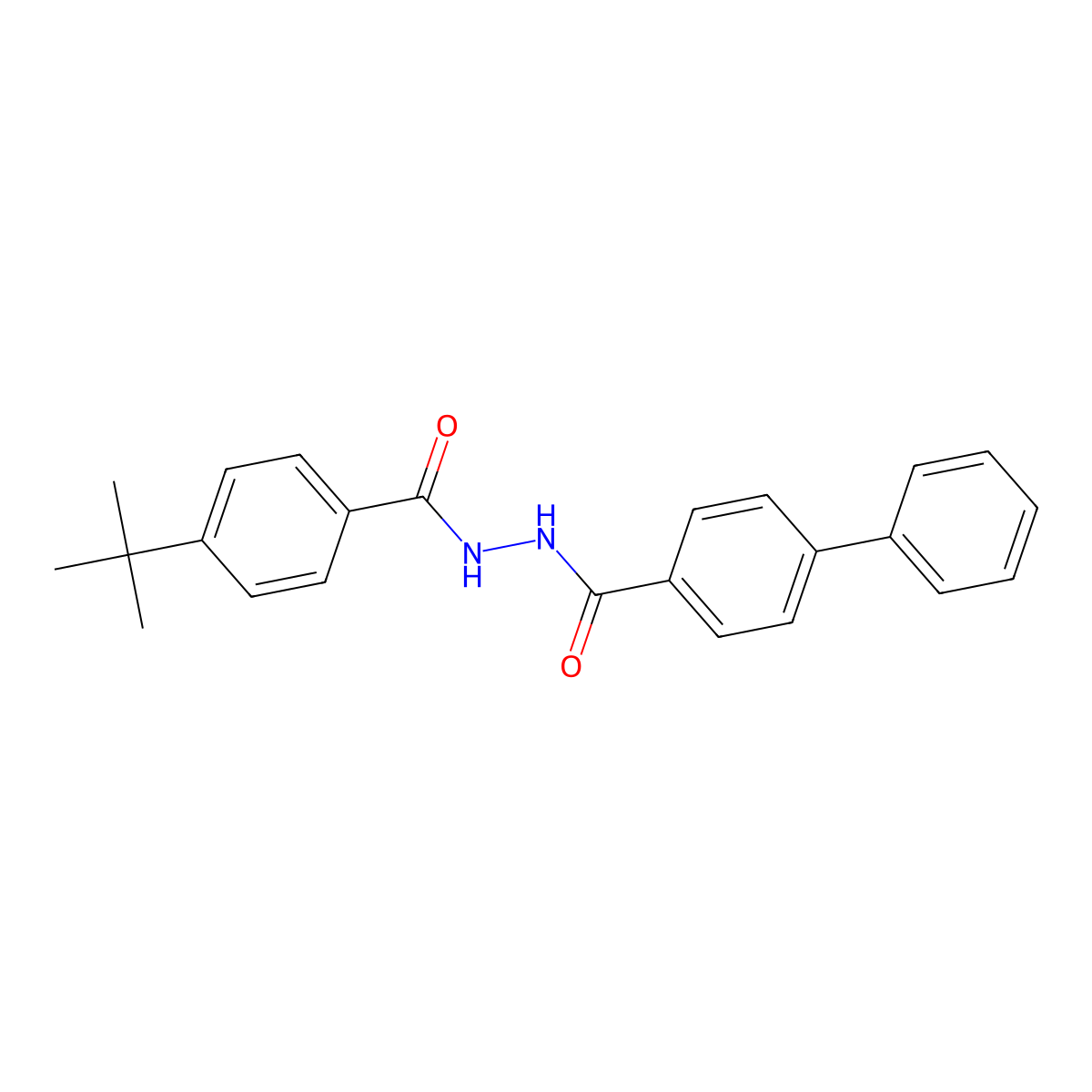 N'-(4-tert-butylbenzoyl)-4-phenylbenzohydrazide molecular structure, CAS 100989-04-6