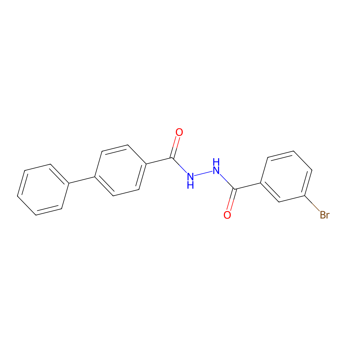 3-bromo-N'-(4-phenylbenzoyl)benzohydrazide molecular structure, CAS 100989-13-7
