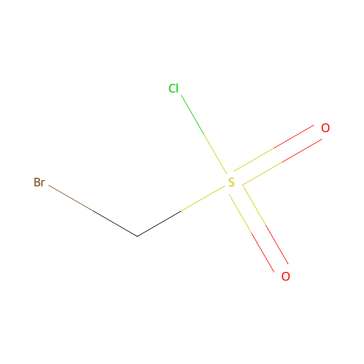 Bromomethanesulfonyl chloride molecular structure, CAS 10099-08-8