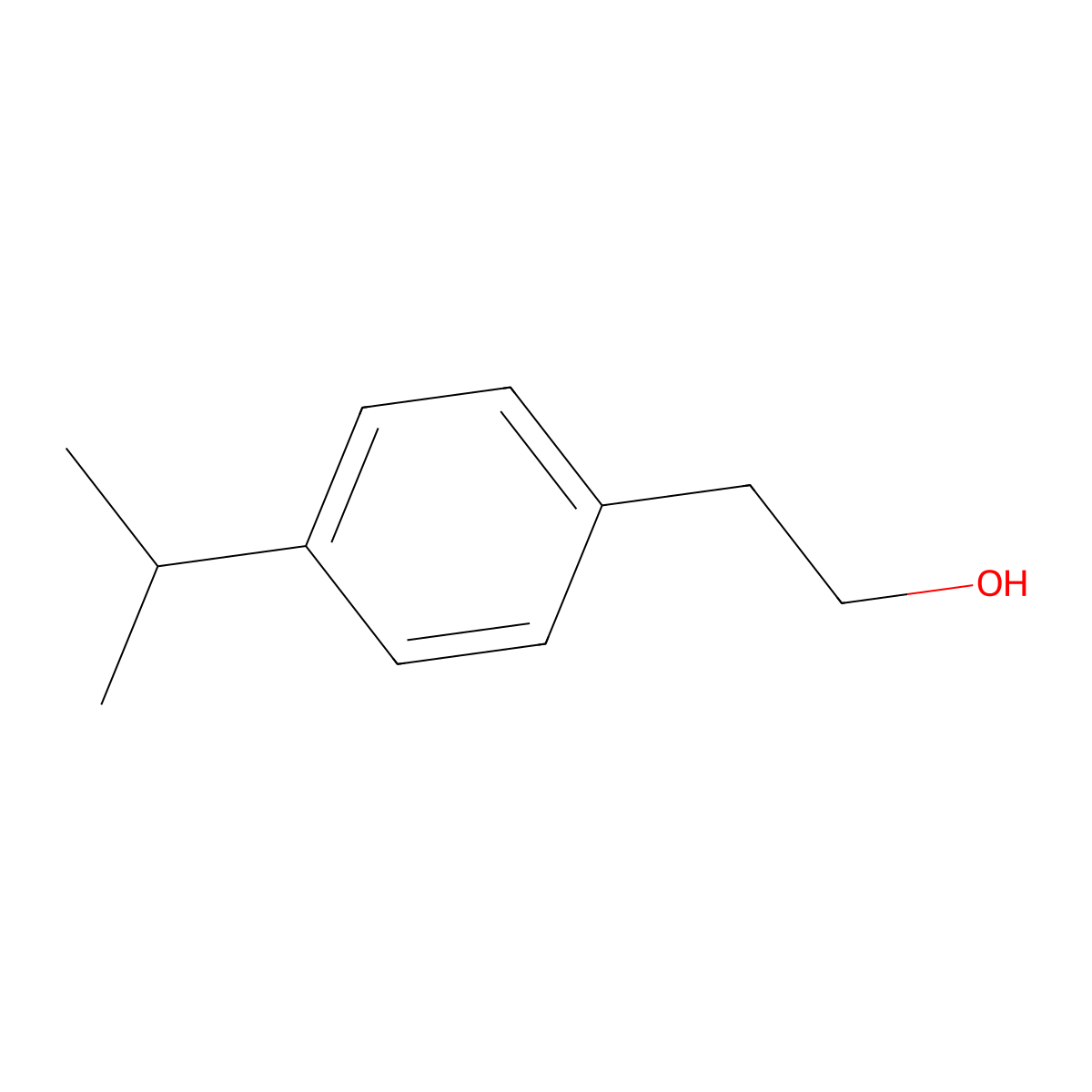 Benzeneethanol, 4-(1-methylethyl)- molecular structure, CAS 10099-57-7