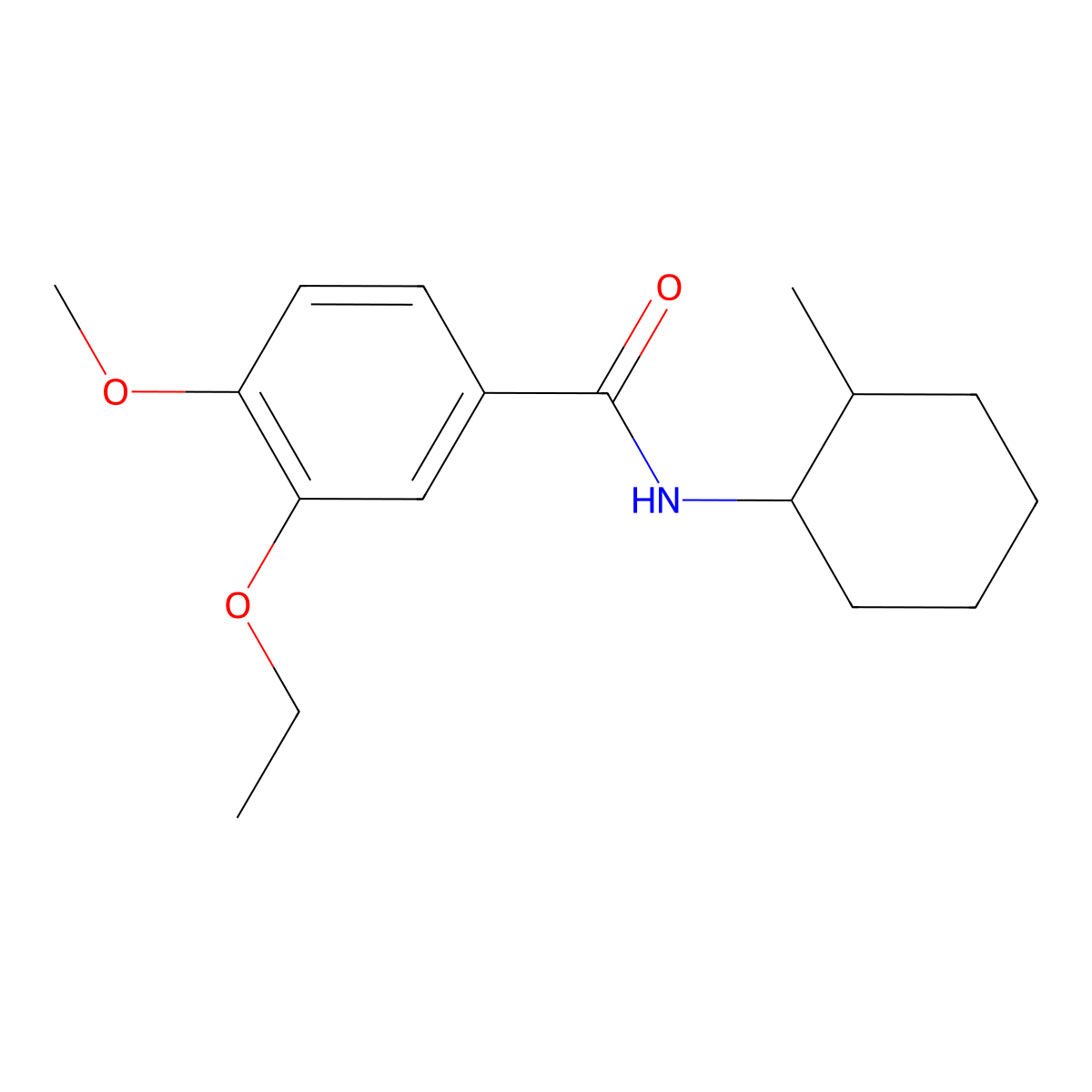 3-ethoxy-4-methoxy-N-(2-methylcyclohexyl)benzamide molecular structure, CAS 1009902-48-0
