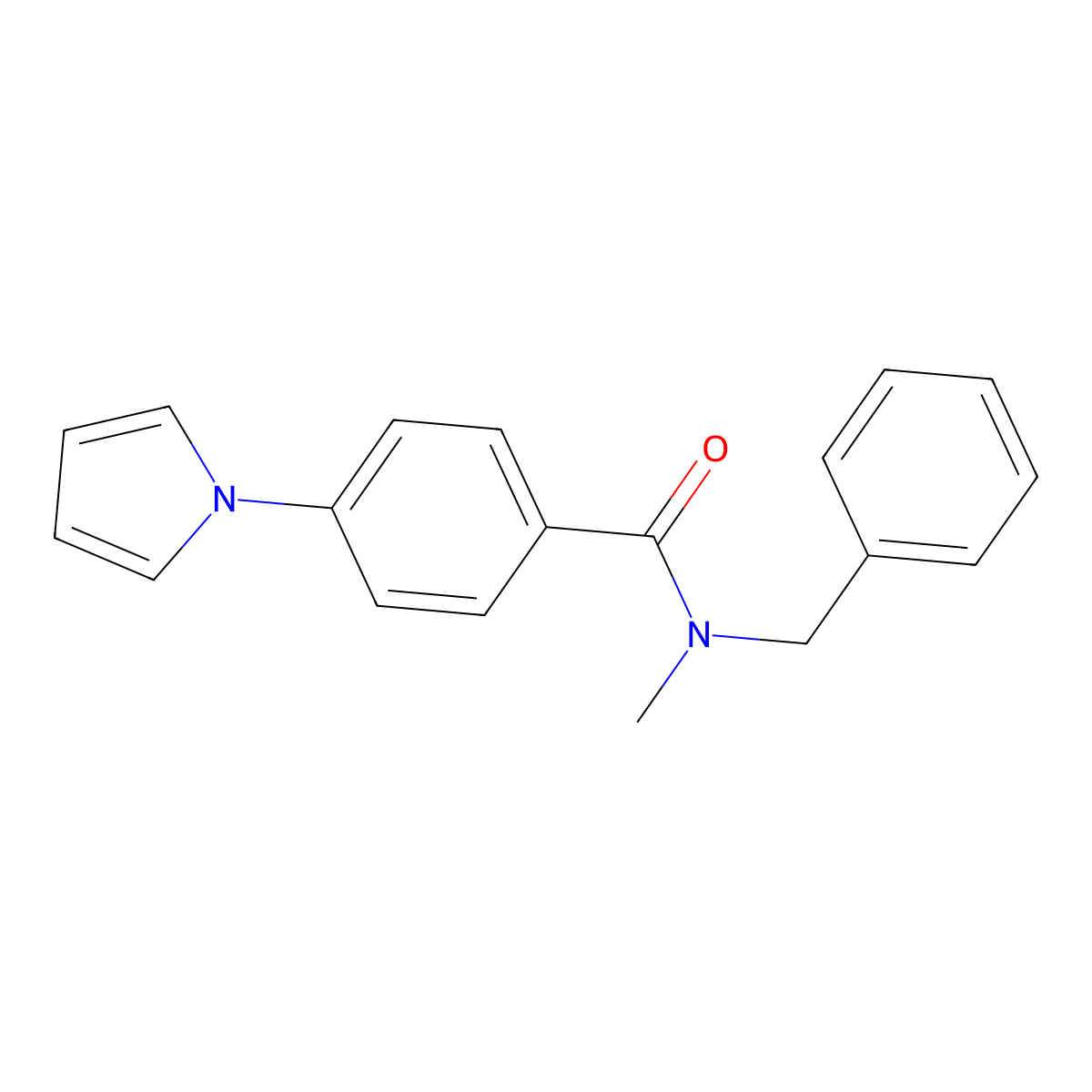 N-benzyl-N-methyl-4-(1H-pyrrol-1-yl)benzamide molecular structure, CAS 1009904-90-8
