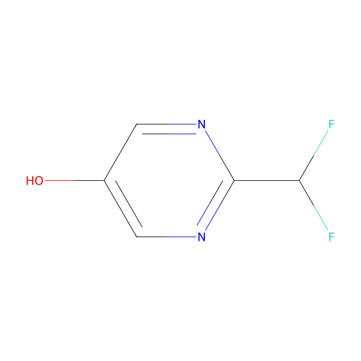 2-(Difluoromethyl)pyrimidin-5-ol molecular structure, CAS 100991-19-3