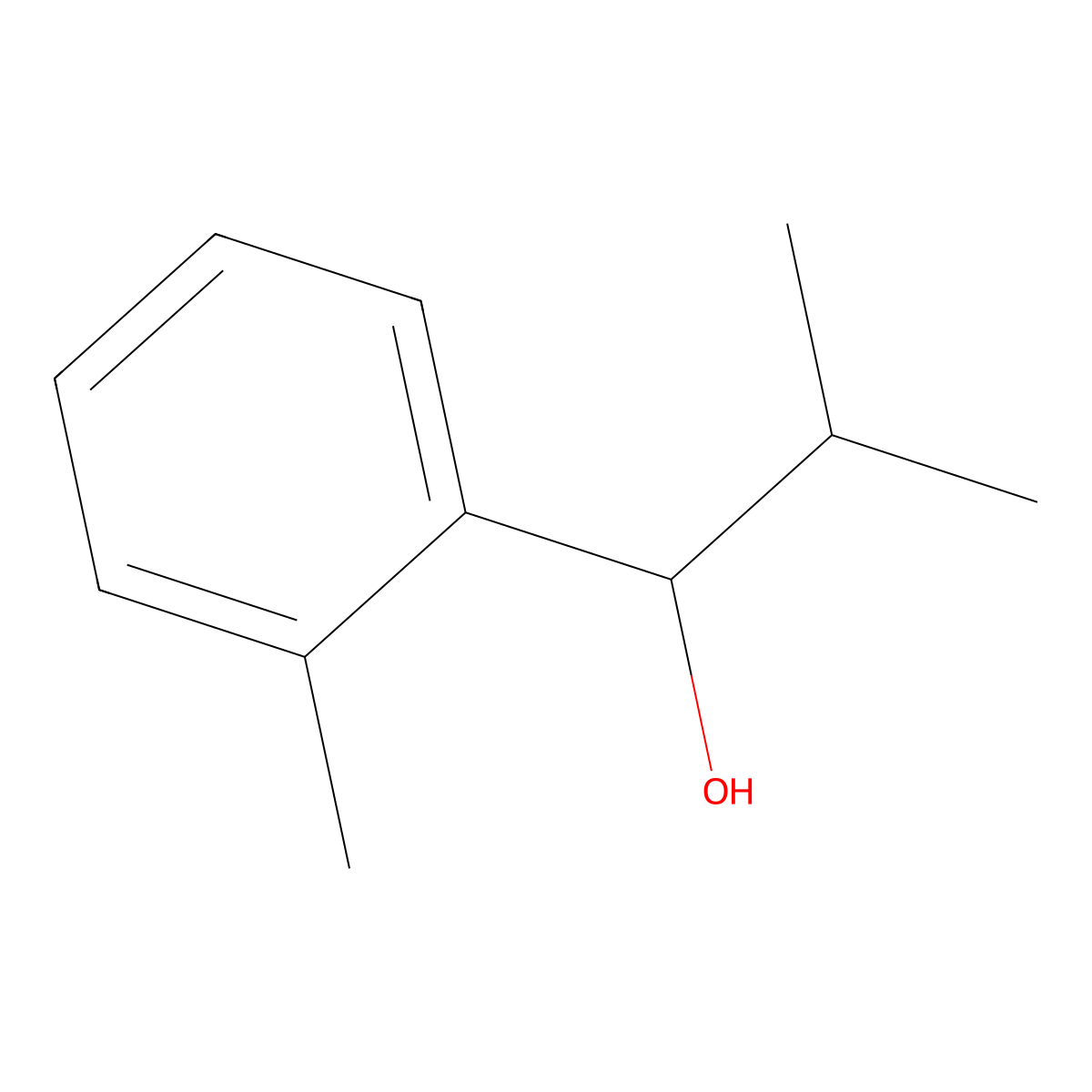 2-Methyl-1-(2-methylphenyl)propan-1-ol molecular structure, CAS 100994-03-4