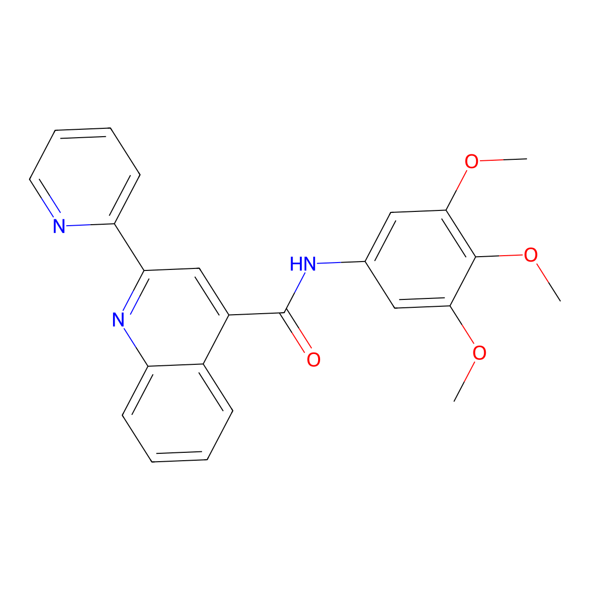 2-(pyridin-2-yl)-N-(3,4,5-trimethoxyphenyl)quinoline-4-carboxamide molecular structure, CAS 1009967-89-8