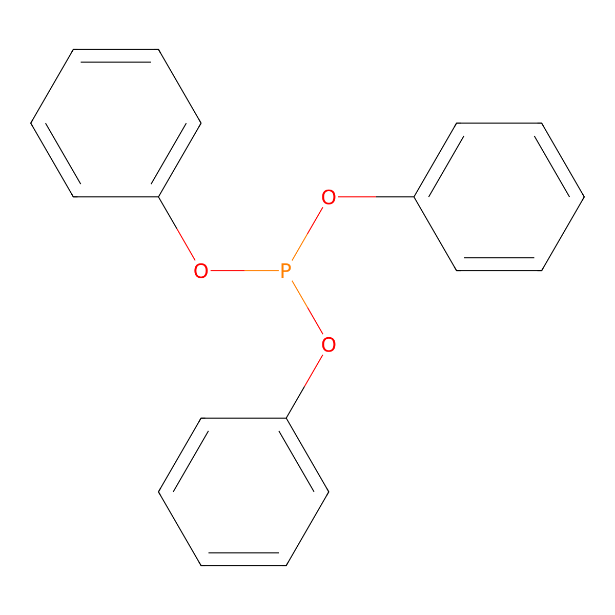 Triphenyl phosphite molecular structure, CAS 101-02-0