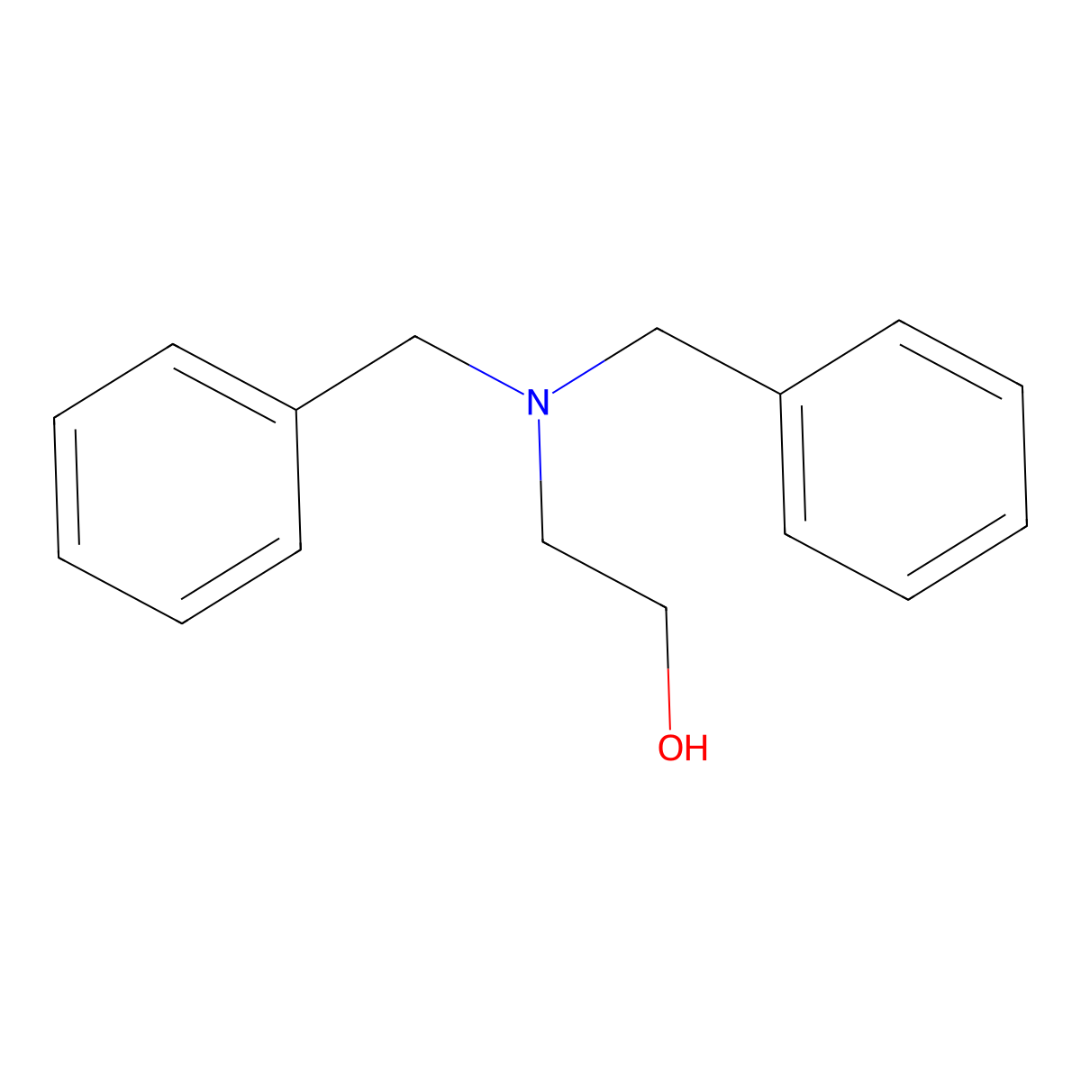 N,N-Dibenzylethanolamine molecular structure, CAS 101-06-4