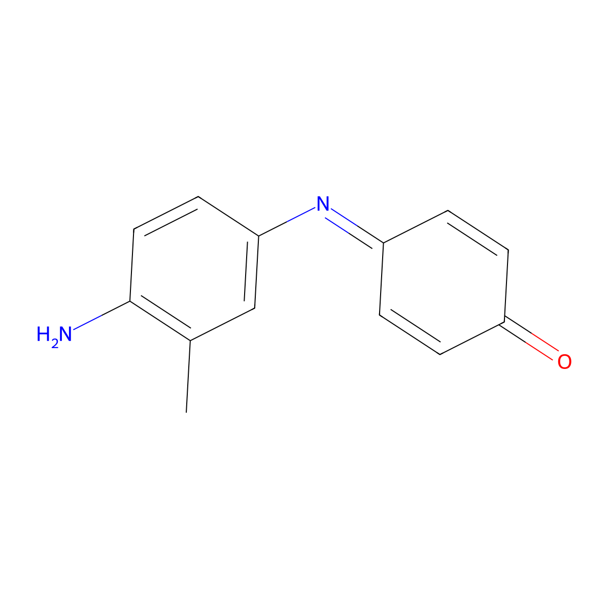 2,5-Cyclohexadien-1-one, 4-[(4-amino-3-methylphenyl)imino]- molecular structure, CAS 101-15-5