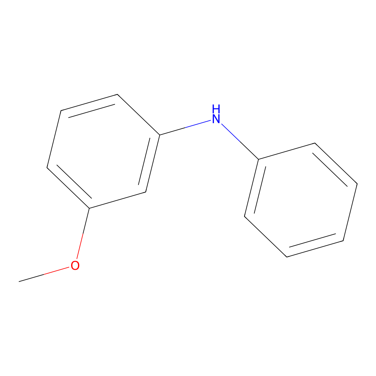 N-phenyl-m-anisidine molecular structure, CAS 101-16-6