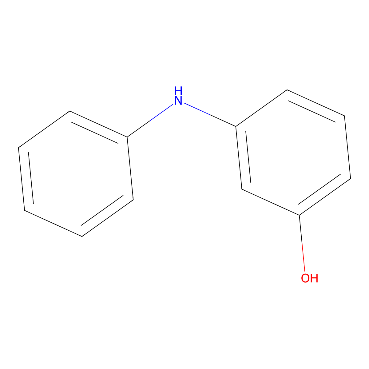 3-Hydroxy-N-phenylaniline molecular structure, CAS 101-18-8