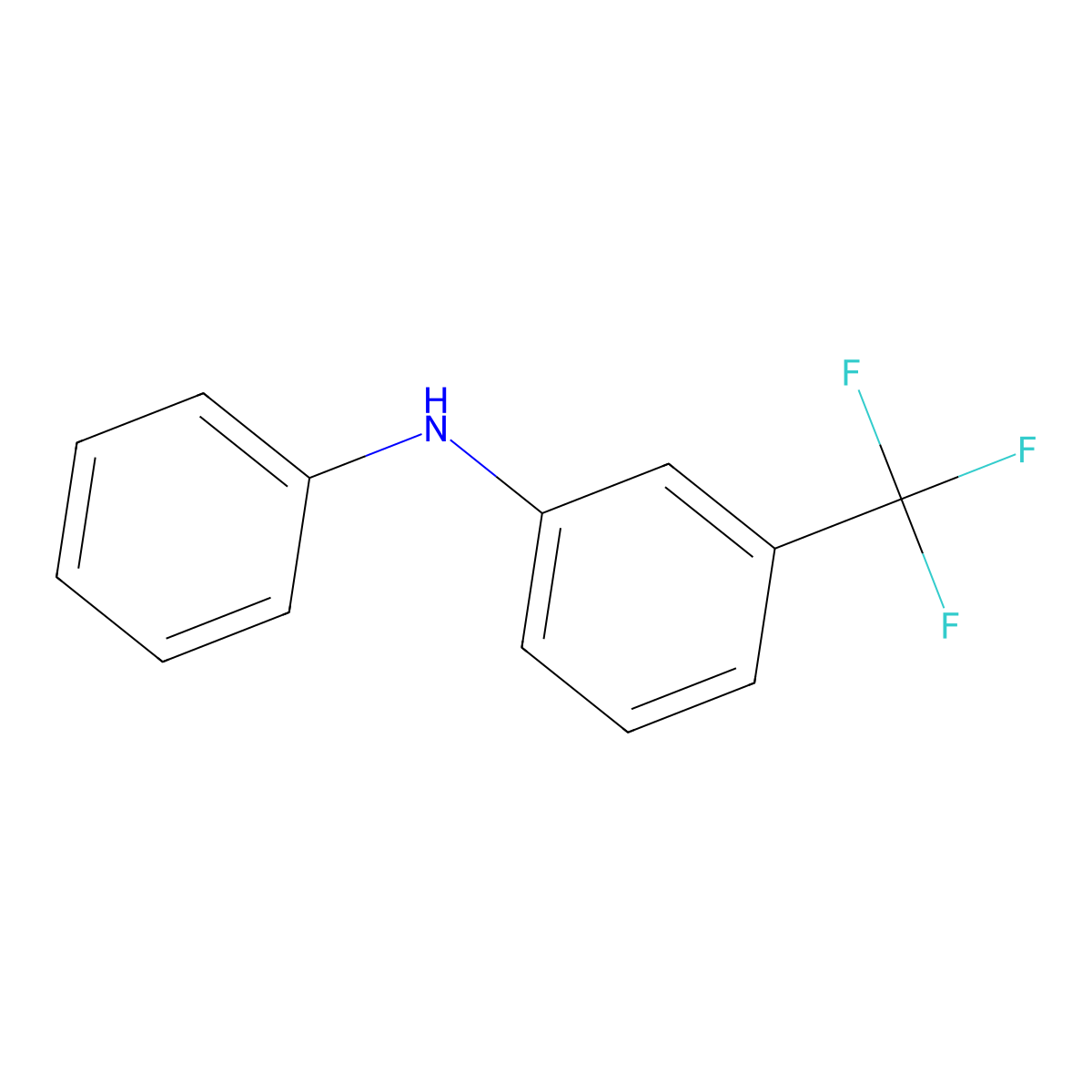 3-(Trifluoromethyl)-N-phenylaniline molecular structure, CAS 101-23-5