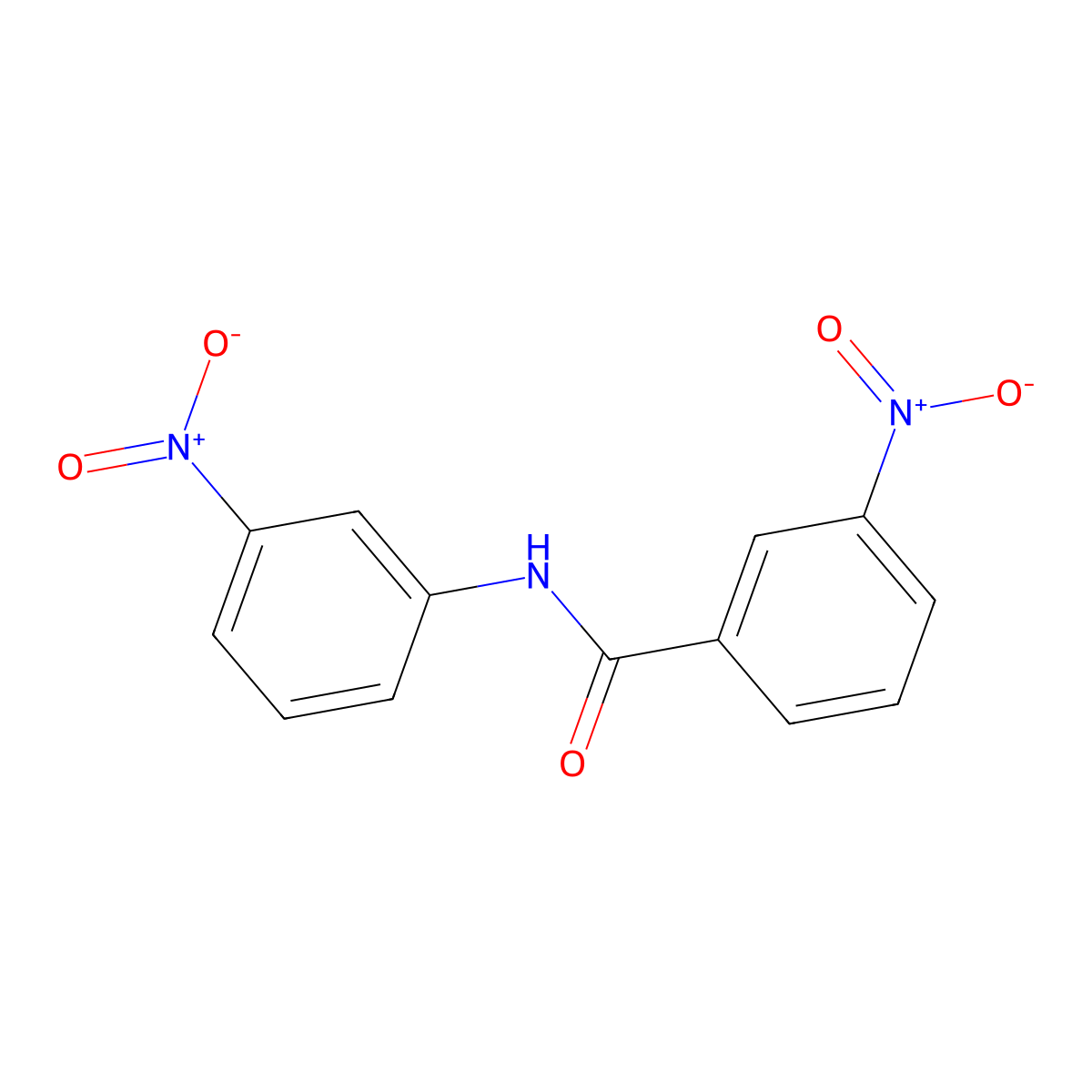 Benzamide, 3-nitro-N-(3-nitrophenyl)- molecular structure, CAS 101-24-6