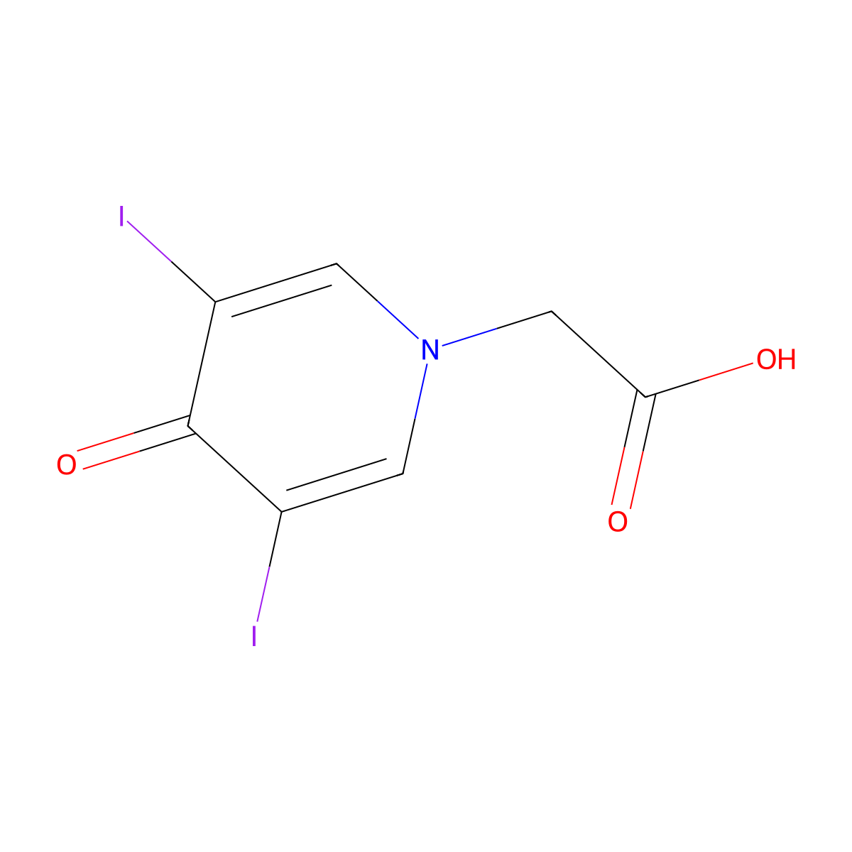 Diodone acid molecular structure, CAS 101-29-1