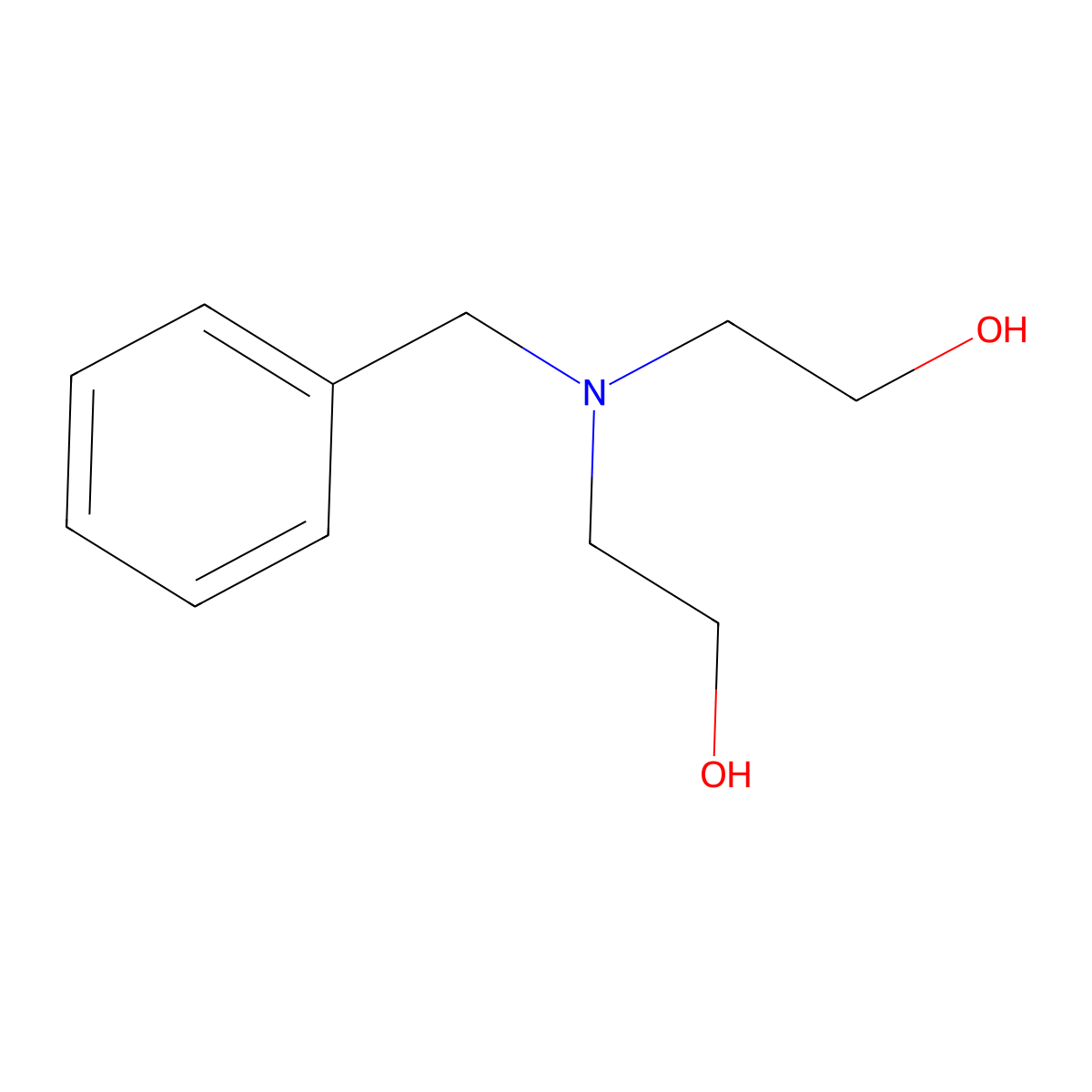 2,2'-((Phenylmethyl)imino)bisethanol molecular structure, CAS 101-32-6