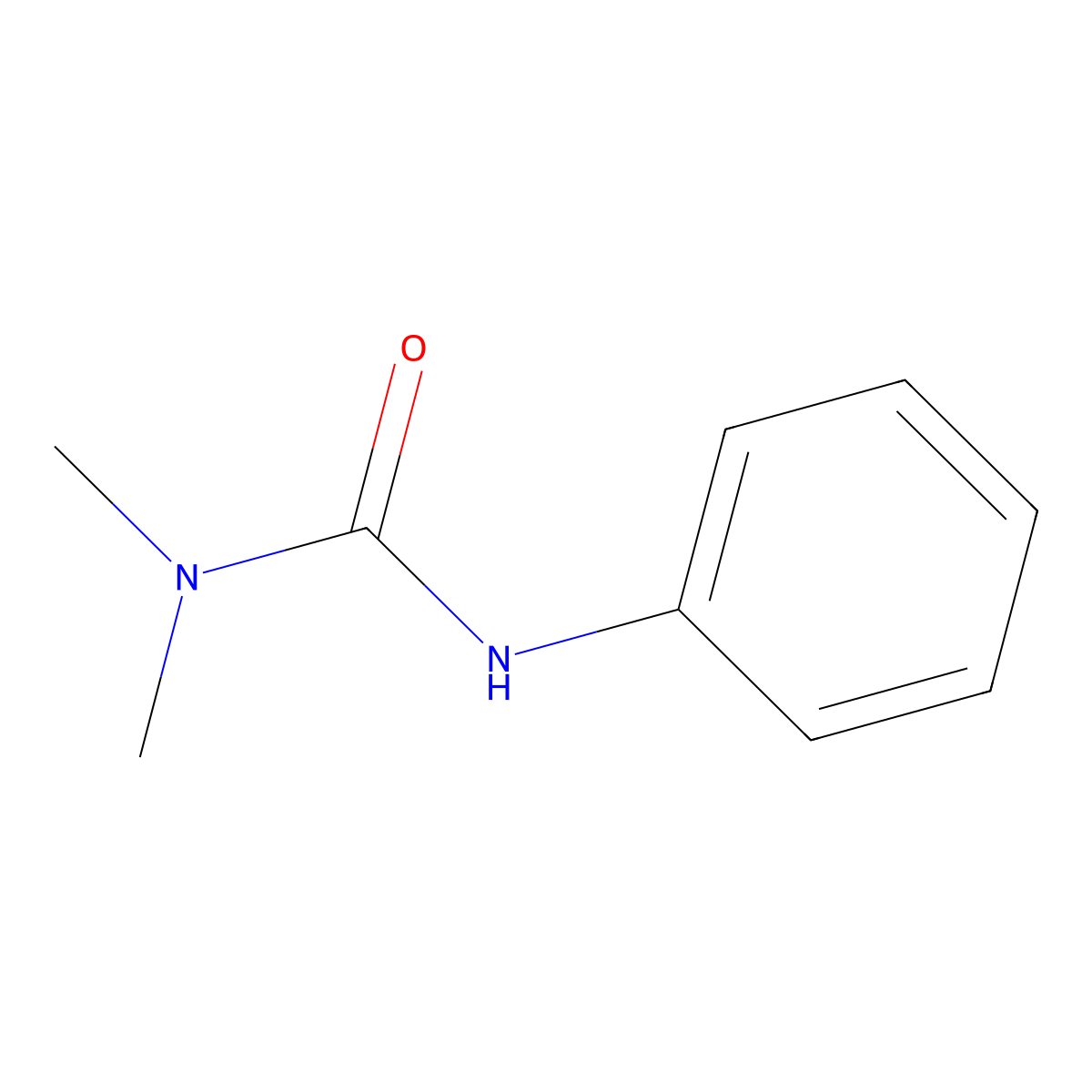 Fenuron molecular structure, CAS 101-42-8