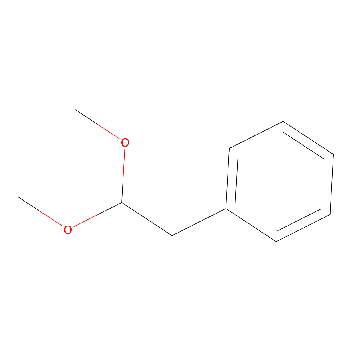 Phenyl acetaldehyde dimethyl acetal molecular structure, CAS 101-48-4