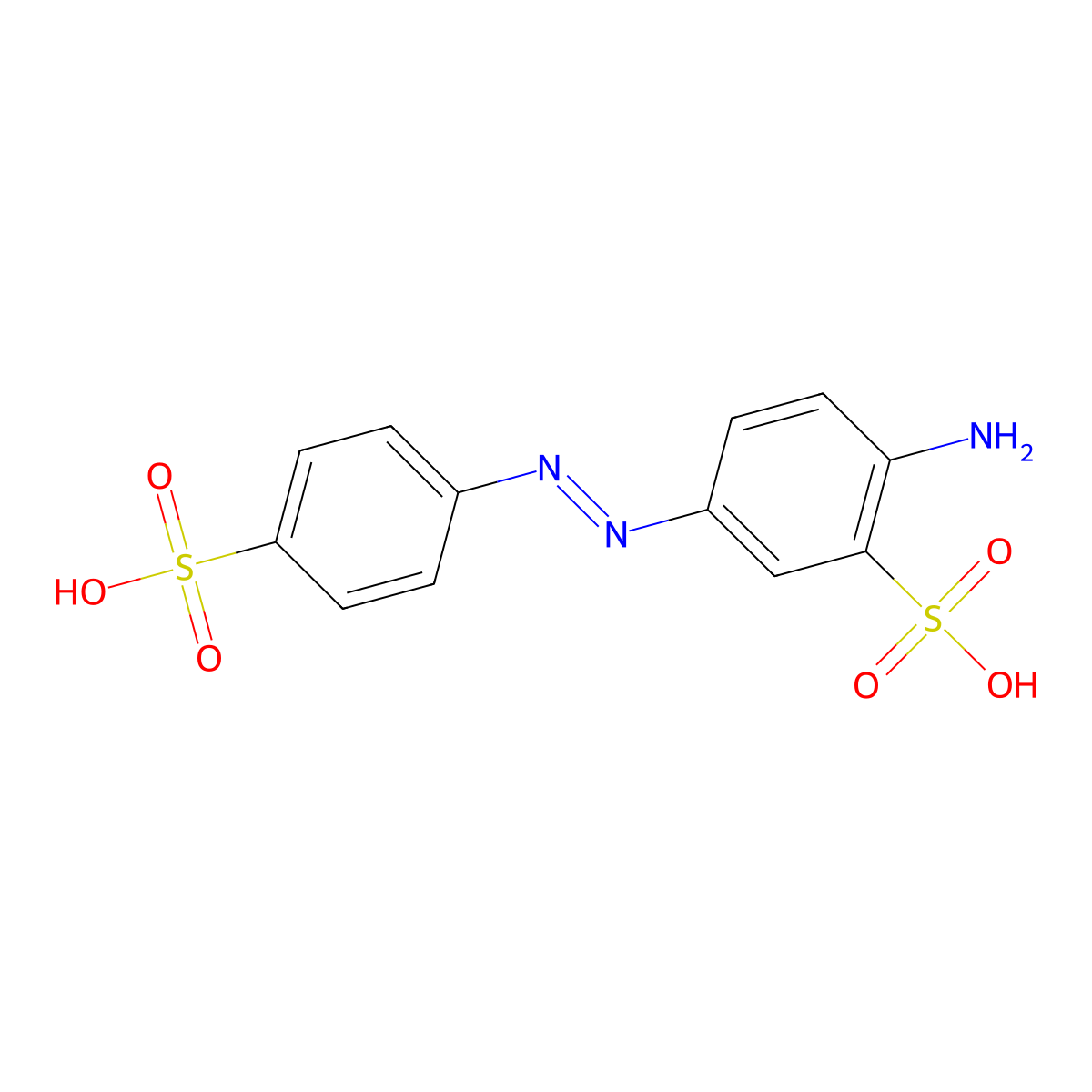 4-Aminoazobenzene-3,4'-disulfonic acid molecular structure, CAS 101-50-8