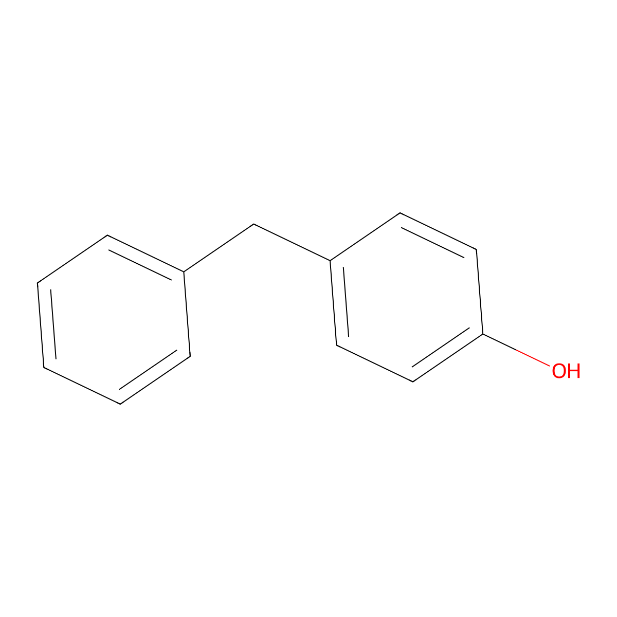 4-Benzylphenol molecular structure, CAS 101-53-1