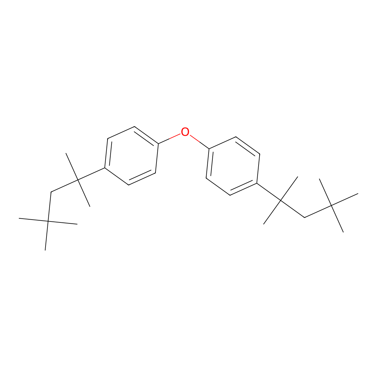 Benzene, 1,1'-oxybis(4-(1,1,3,3-tetramethylbutyl)- molecular structure, CAS 101-58-6