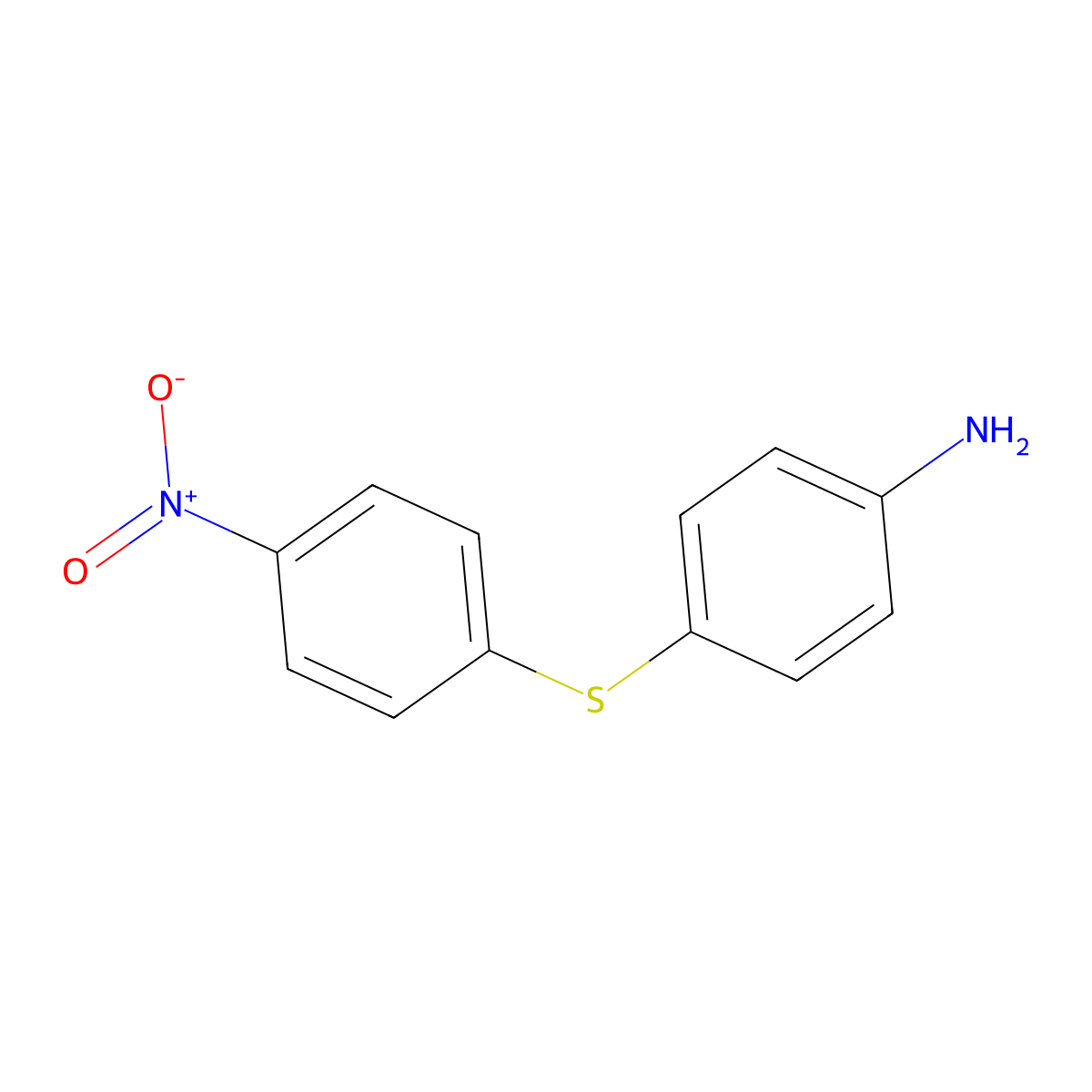 4-(p-Nitrophenylthio)aniline molecular structure, CAS 101-59-7