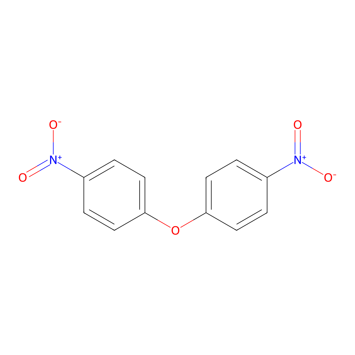 1,1'-Oxybis(4-nitrobenzene) molecular structure, CAS 101-63-3
