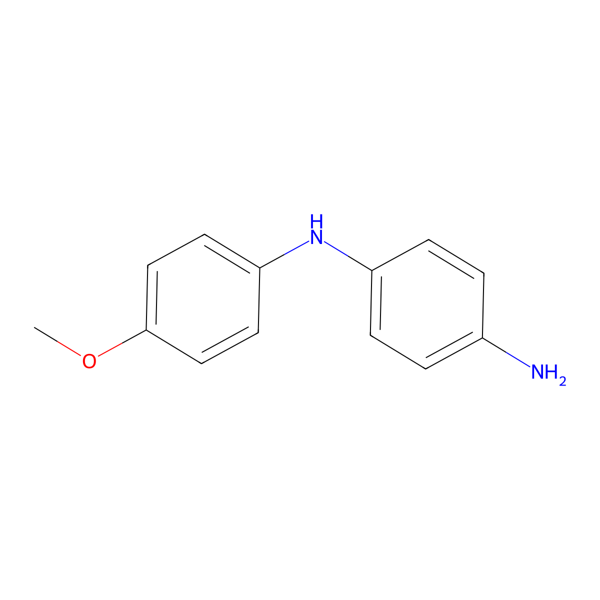 1,4-Benzenediamine, N1-(4-methoxyphenyl)- molecular structure, CAS 101-64-4