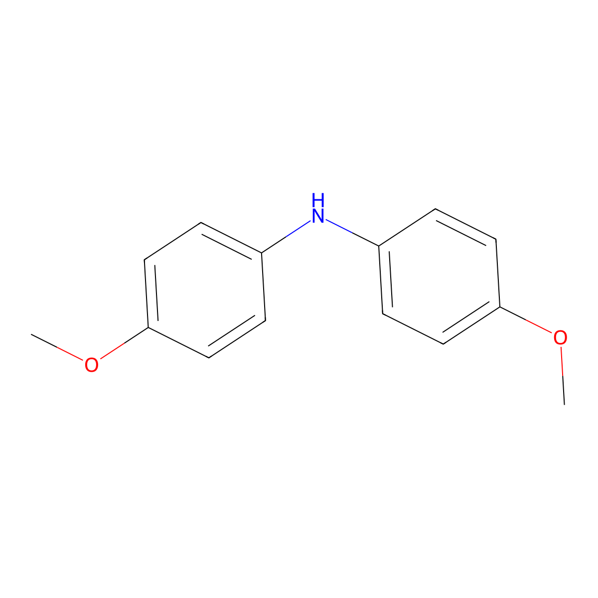 4,4'-Dimethoxydiphenylamine molecular structure, CAS 101-70-2