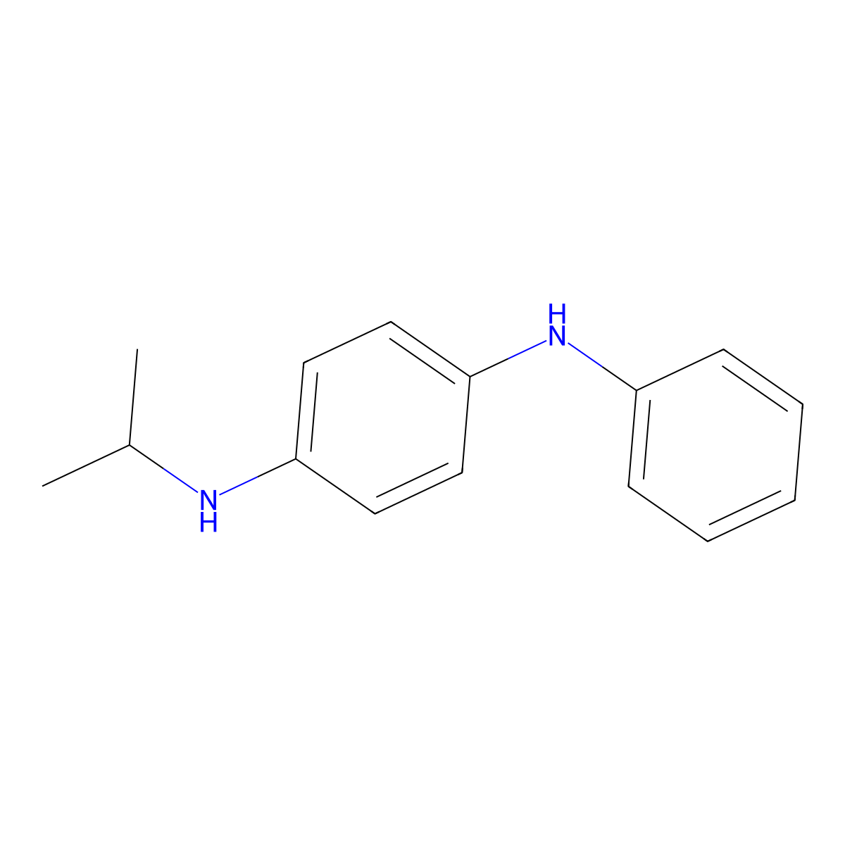 N-isopropyl-N'-phenyl-p-phenylenediamine molecular structure, CAS 101-72-4