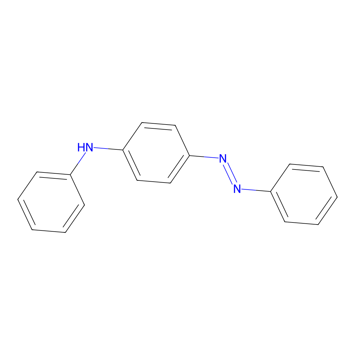 4-Benzeneazodiphenylamine molecular structure, CAS 101-75-7