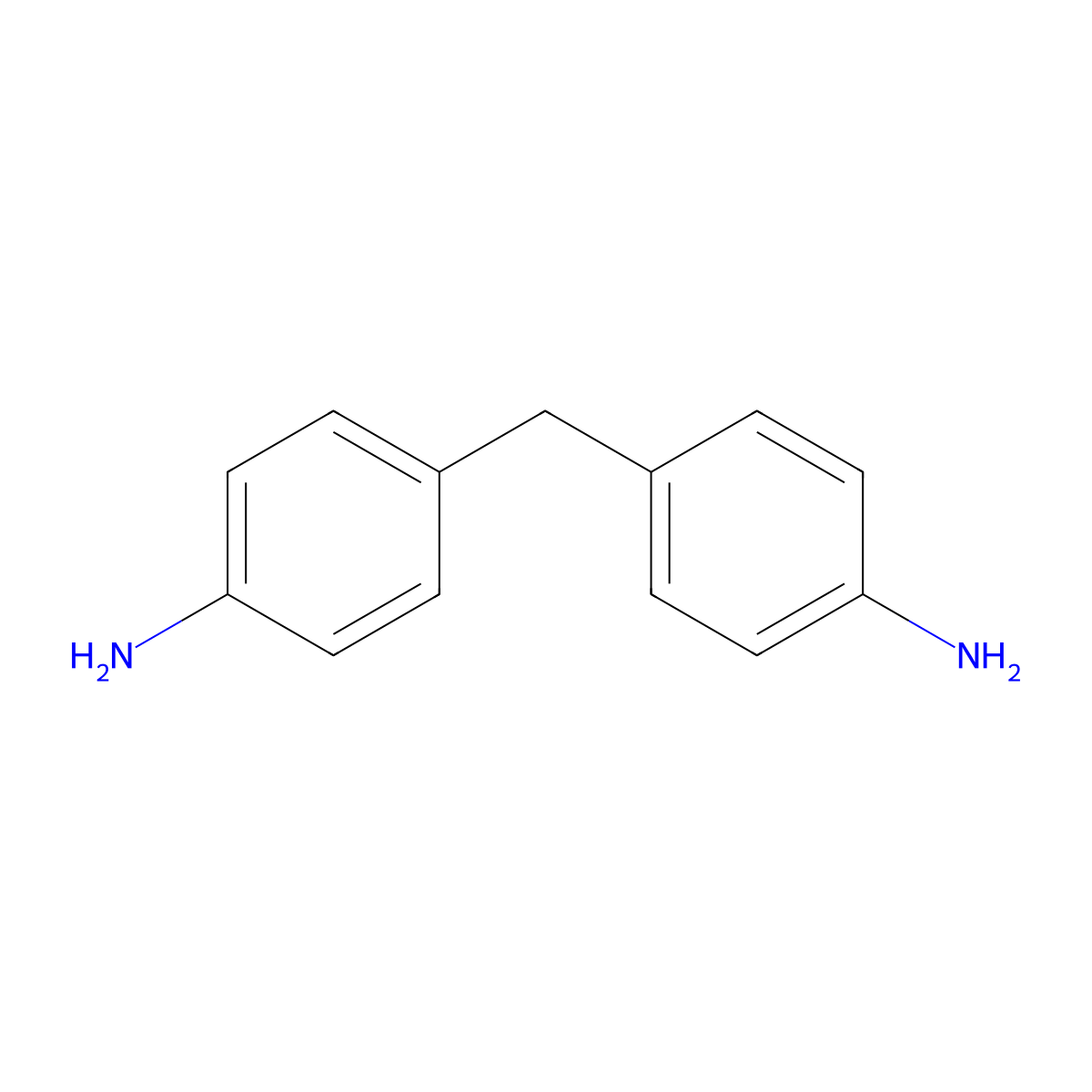 4,4-Diaminodiphenylmethane molecular structure, CAS 101-77-9