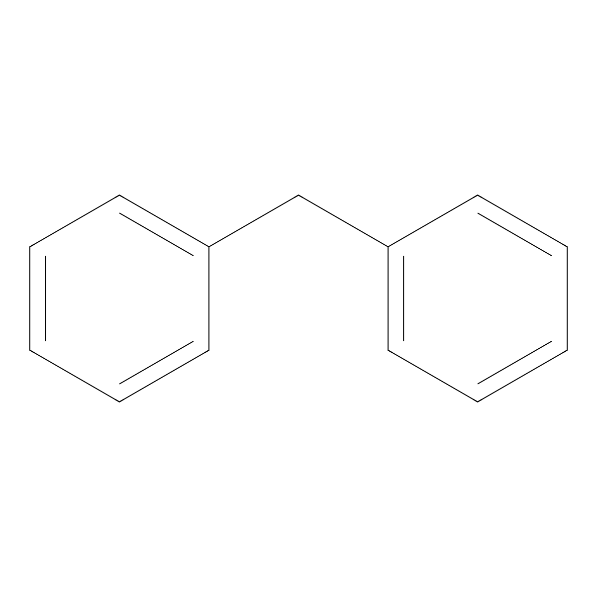 Diphenylmethane molecular structure, CAS 101-81-5