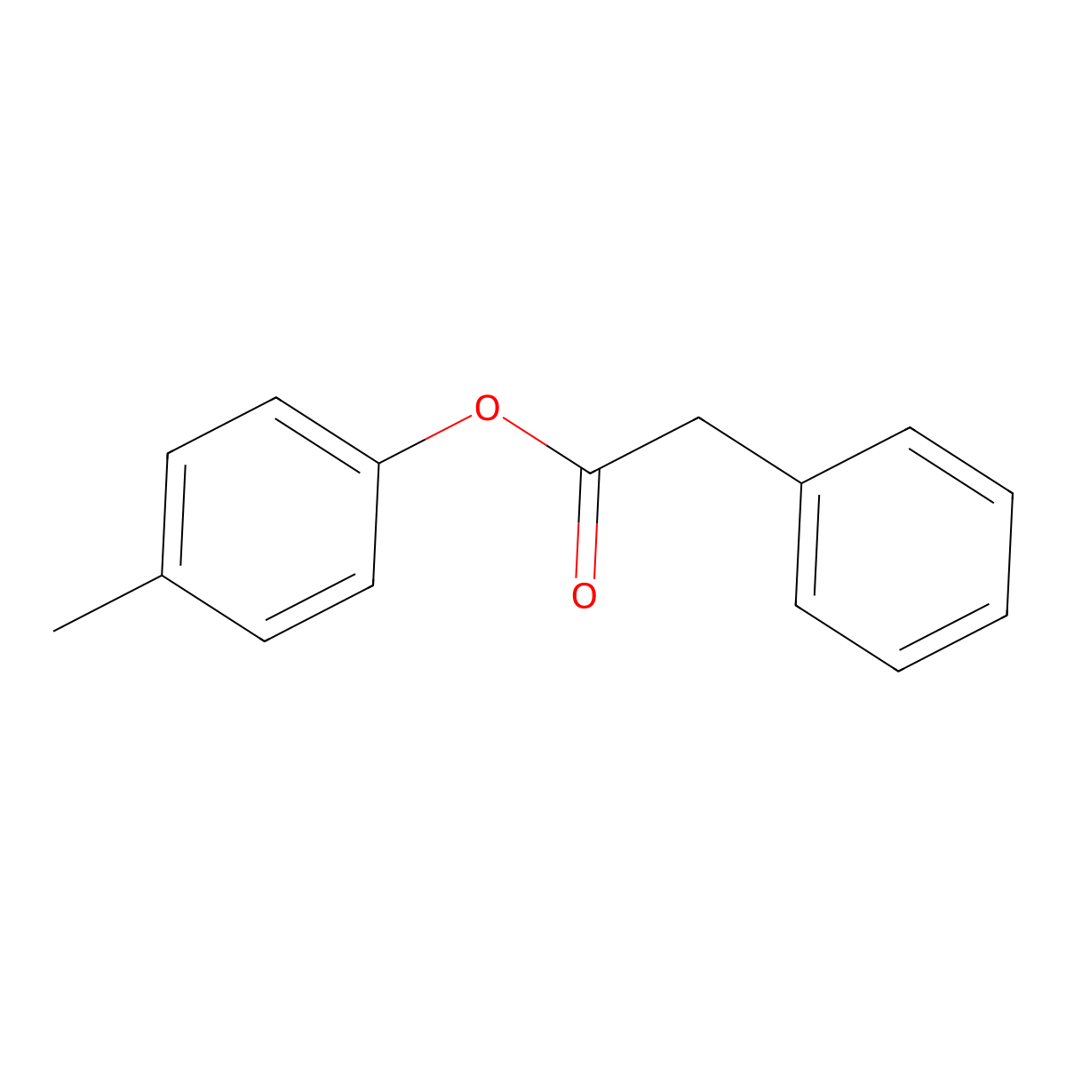 p-CRESYL PHENYLACETATE molecular structure, CAS 101-94-0