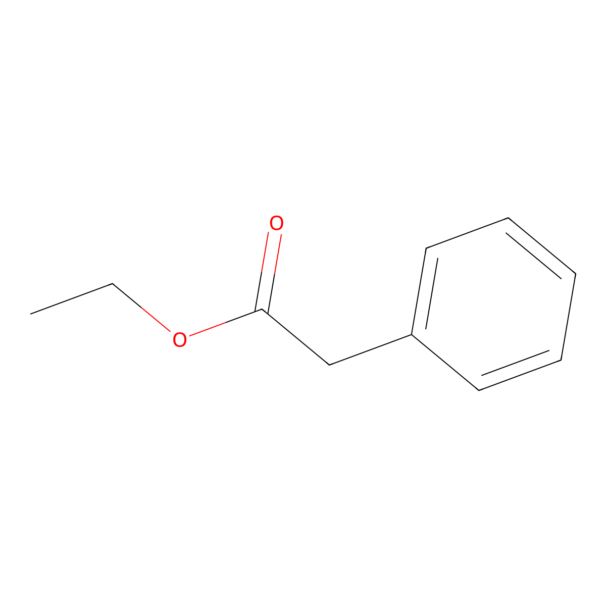 Ethyl phenylacetate molecular structure, CAS 101-97-3