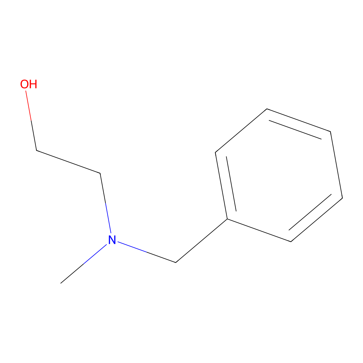 N-Benzyl-N-methylethanolamine molecular structure, CAS 101-98-4