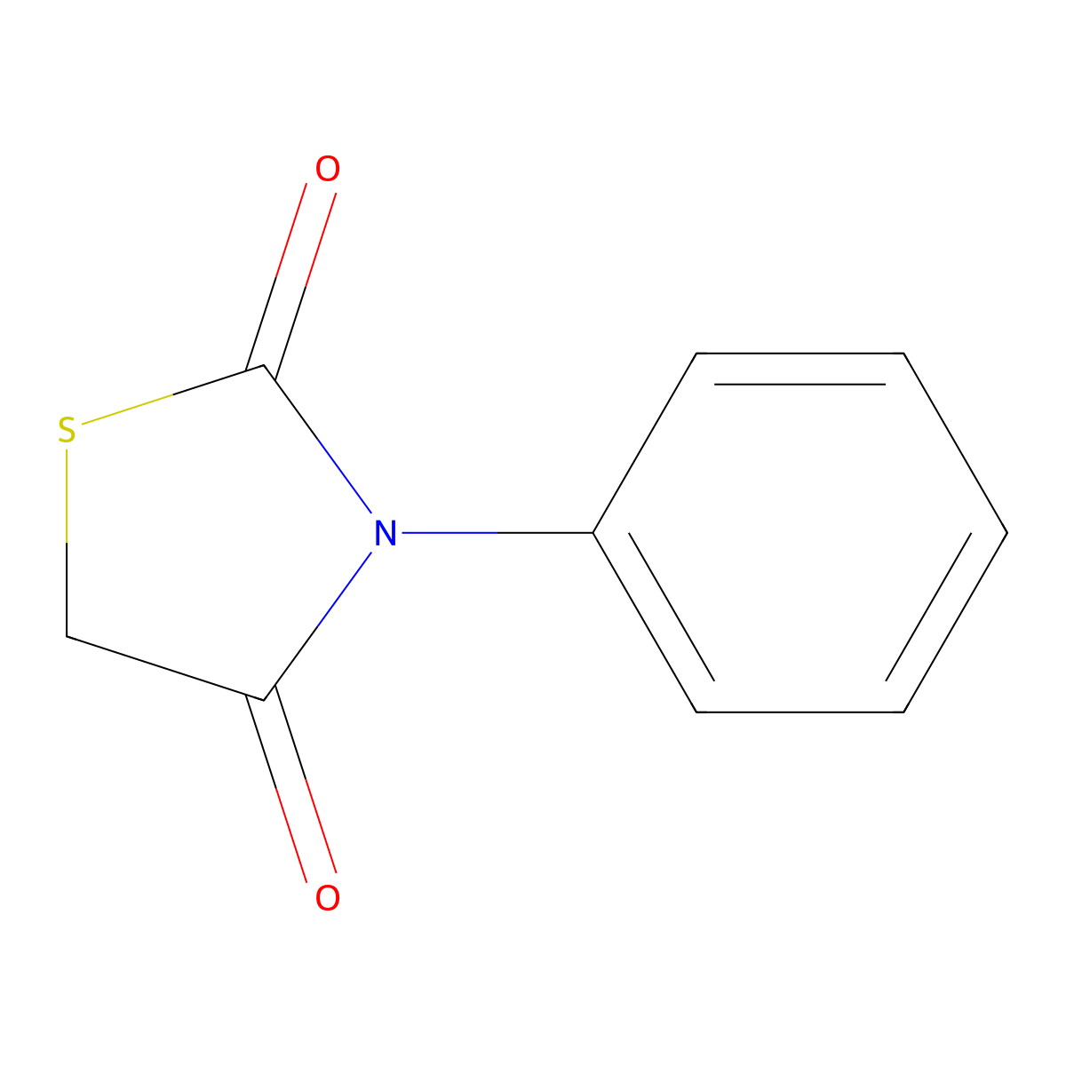 3-Phenyl-2,4-thiazolidinedione molecular structure, CAS 1010-53-3