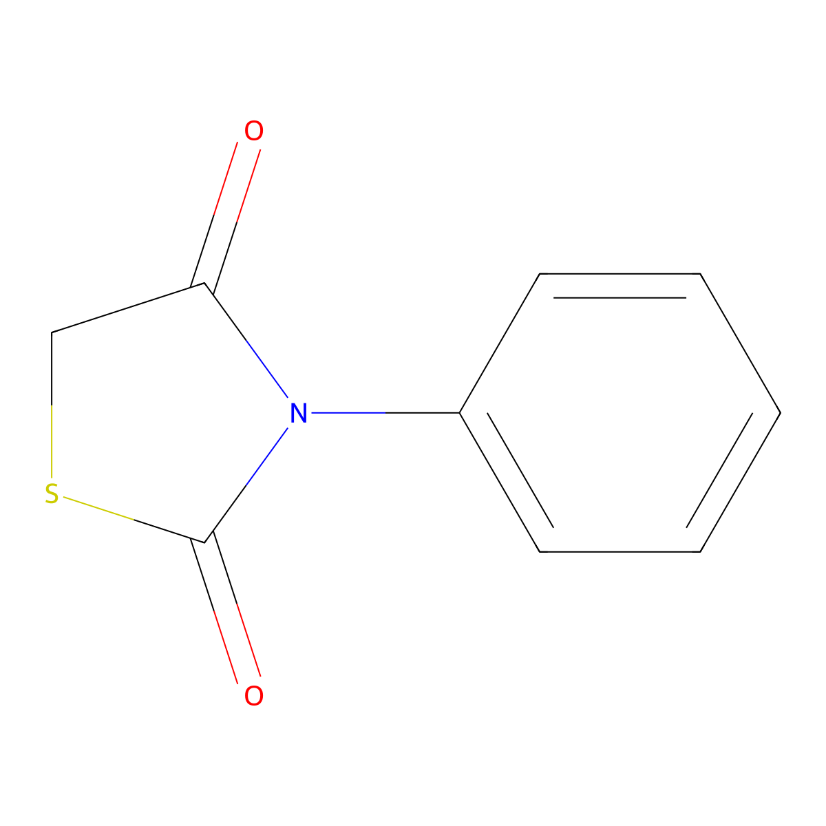 3-Phenyl-2,4-thiazolidinedione molecular structure, CAS 1010-53-3