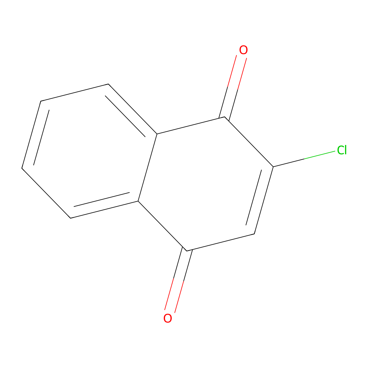 2-Chloro-1,4-naphthoquinone molecular structure, CAS 1010-60-2