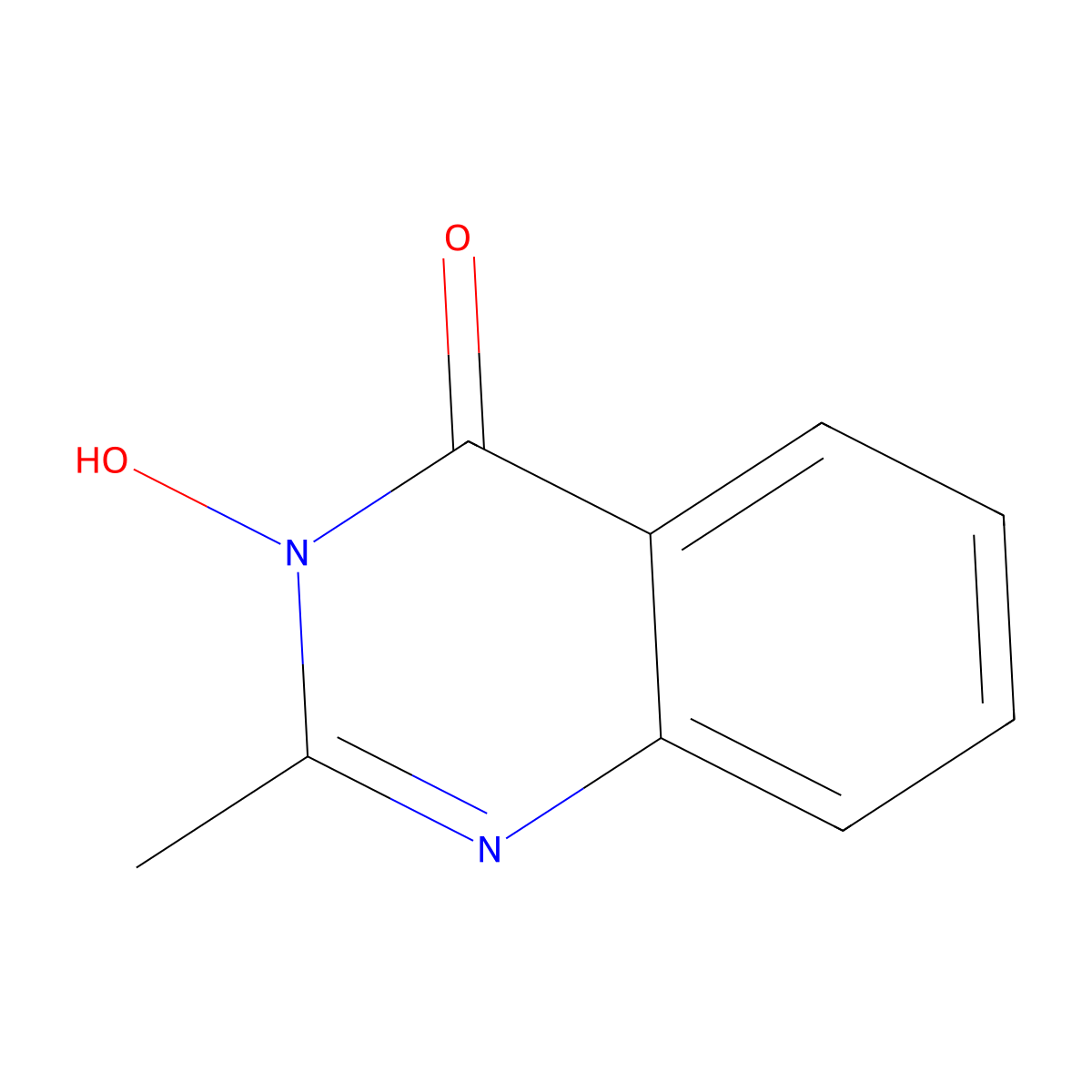 3-hydroxy-2-methylquinazolin-4(3H)-one molecular structure, CAS 1010-70-4