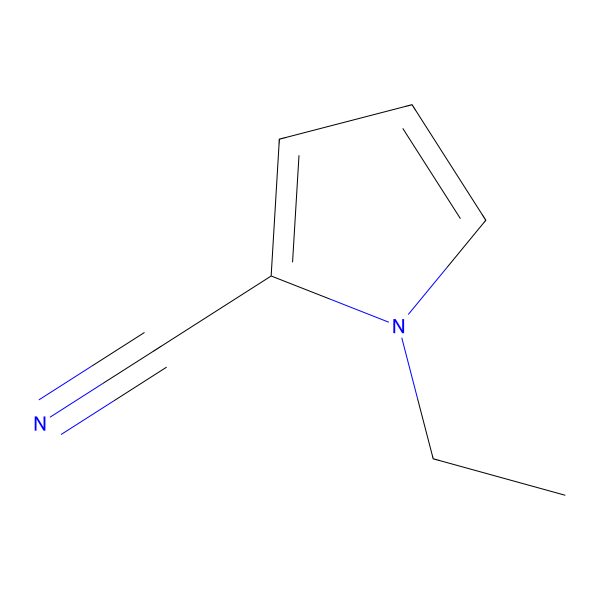 1-Ethyl-1H-pyrrole-2-carbonitrile molecular structure, CAS 101001-59-6