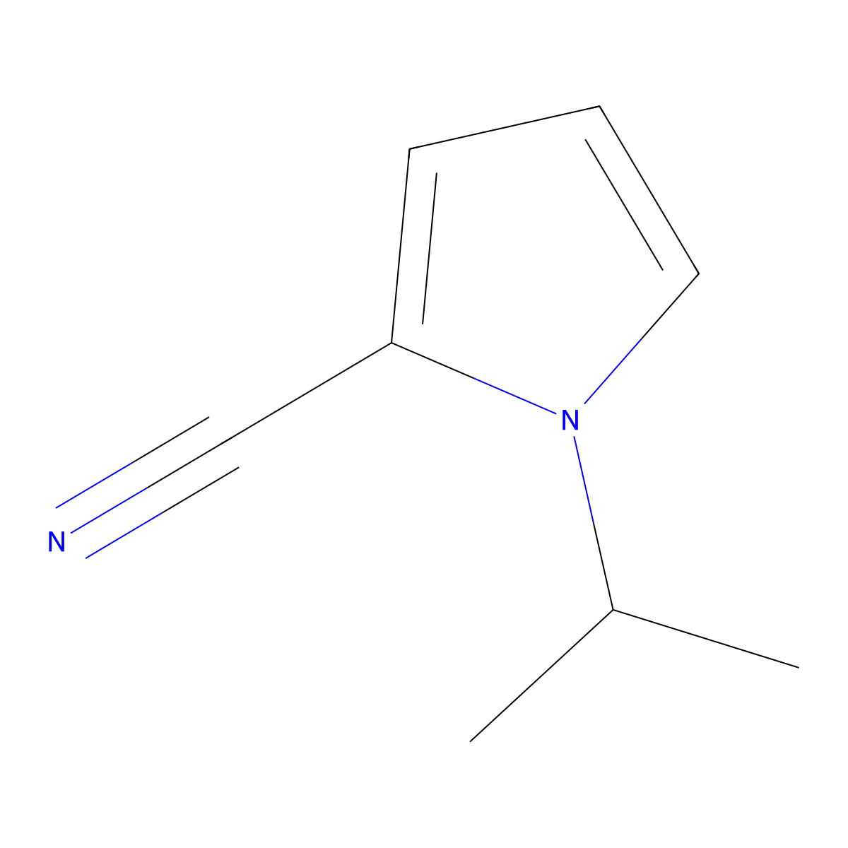 1-Isopropyl-1H-pyrrole-2-carbonitrile molecular structure, CAS 101001-62-1